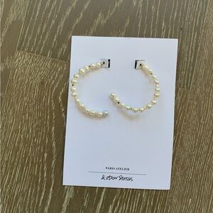 & Other Stories Gold and Pearl Earrings